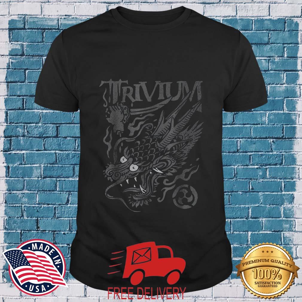 Trivium Screaming Dragon Black And White Shirt