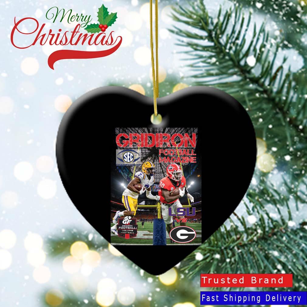LSU Tigers Vs Georgia Bulldogs Gridiron Football Magazine Ornament Heart